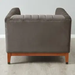 Astoria III Mushroom Velvet Occasional Chair