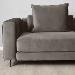 Jordan Mushroom Velvet Corner Sofa