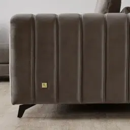 Jordan Mushroom Velvet Corner Sofa