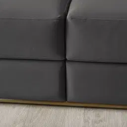 Empress Charcoal Velvet 3-Seater Sofa