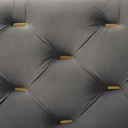 Empress Charcoal Velvet 3-Seater Sofa