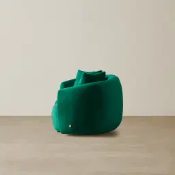 Everett Emerald Green Velvet 2 Seater Sofa - Dark Brown Legs