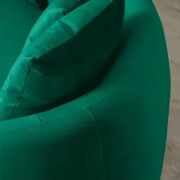 Everett Emerald Green Velvet 3 Seater Sofa - Dark Brown Legs