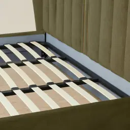 Madrid Olive Green Velvet King Bed