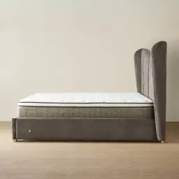 Madrid Mushroom Velvet King Bed