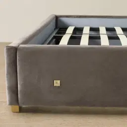 Madrid Mushroom Velvet King Bed