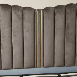 Madrid Mushroom Velvet King Bed