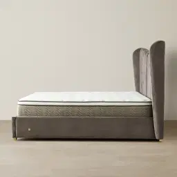 Madrid Mushroom Velvet King Bed