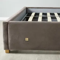 Madrid Mushroom Velvet King Bed