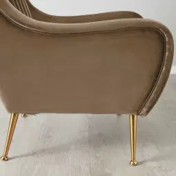 Roosevelt Light Beige Velvet Occasional Chair