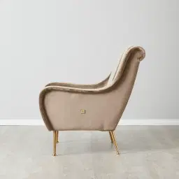 Roosevelt Light Beige Velvet Occasional Chair