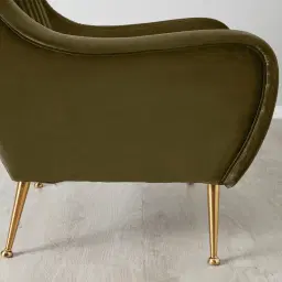 Roosevelt Olive Green Velvet Occasional Chair
