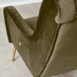 Roosevelt Olive Green Velvet Occasional Chair