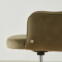 Adrianna Olive Green Velvet Office Chair