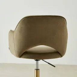 Adrianna Olive Green Velvet Office Chair