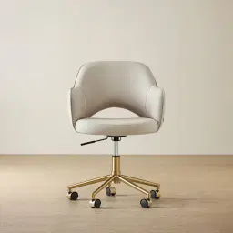 Adrianna Glacier Grey Vegan Leather Office Chair