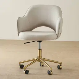 Adrianna Glacier Grey Vegan Leather Office Chair