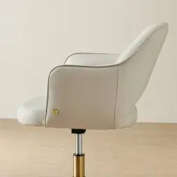 Adrianna Glacier Grey Vegan Leather Office Chair