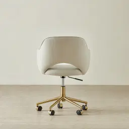 Adrianna Glacier Grey Vegan Leather Office Chair