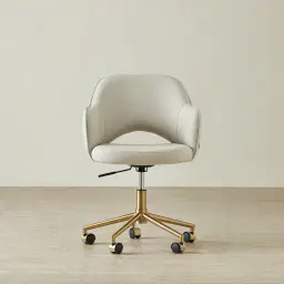 Adrianna Glacier Grey Vegan Leather Office Chair