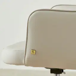 Adrianna Glacier Grey Vegan Leather Office Chair