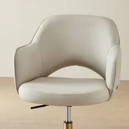 Adrianna Glacier Grey Vegan Leather Office Chair