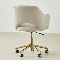 Adrianna Glacier Grey Vegan Leather Office Chair