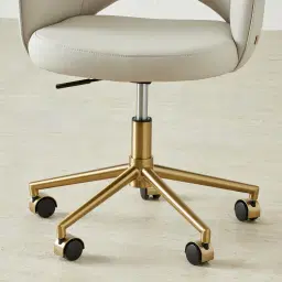 Adrianna Glacier Grey Vegan Leather Office Chair