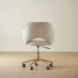 Adrianna Glacier Grey Vegan Leather Office Chair