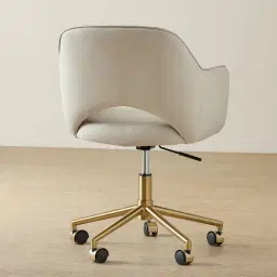 Adrianna Glacier Grey Vegan Leather Office Chair