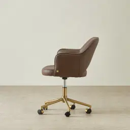 Adrianna Tuscan Brown Vegan Leather Office Chair