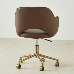 Adrianna Tuscan Brown Vegan Leather Office Chair