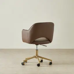 Adrianna Tuscan Brown Vegan Leather Office Chair