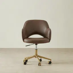 Adrianna Tuscan Brown Vegan Leather Office Chair