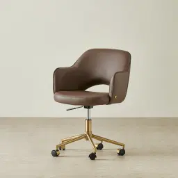 Adrianna Tuscan Brown Vegan Leather Office Chair