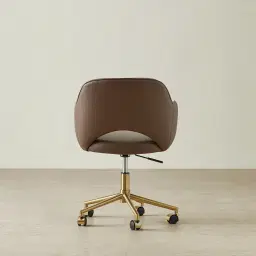Adrianna Tuscan Brown Vegan Leather Office Chair