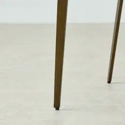 Milana Army Green Fabric Dining Chair - Brushed Bronze Legs