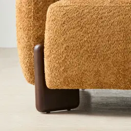 Celia Vintage Mustard 3-Seater Woven Fabric Sofa