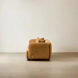 Celia Vintage Mustard 3-Seater Woven Fabric Sofa