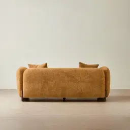 Celia Vintage Mustard 2-Seater Woven Fabric Sofa