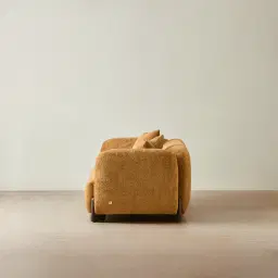 Celia Vintage Mustard 2-Seater Woven Fabric Sofa