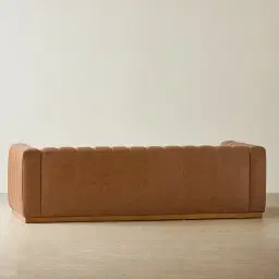 Portia Vintage Tan Leather 4-Seater Sofa