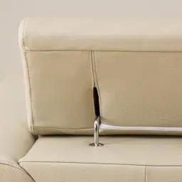 Fortitude Cream Leather 2-Seater Sofa