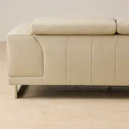 Fortitude Cream Leather 2-Seater Sofa