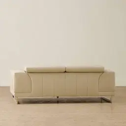 Fortitude Cream Leather 2-Seater Sofa