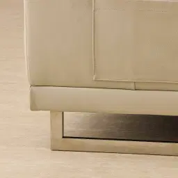 Fortitude Cream Leather 3-Seater Sofa