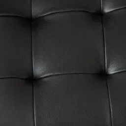 Fortitude Black Leather 2-Seater Sofa