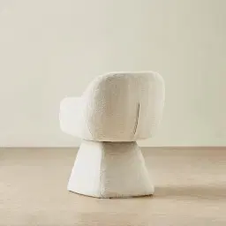 Antonia Fusion Grey Fabric Swivel Dining Chair