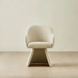 Antonia Pearl Beige Swivel Dining Chair
