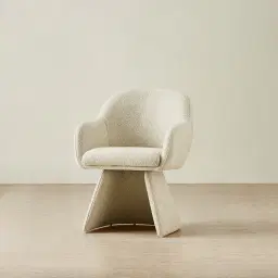 Antonia Pearl Beige Swivel Dining Chair
